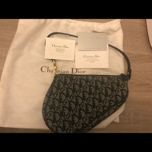 Dior Saddle bag blue Authentic w authenticity card